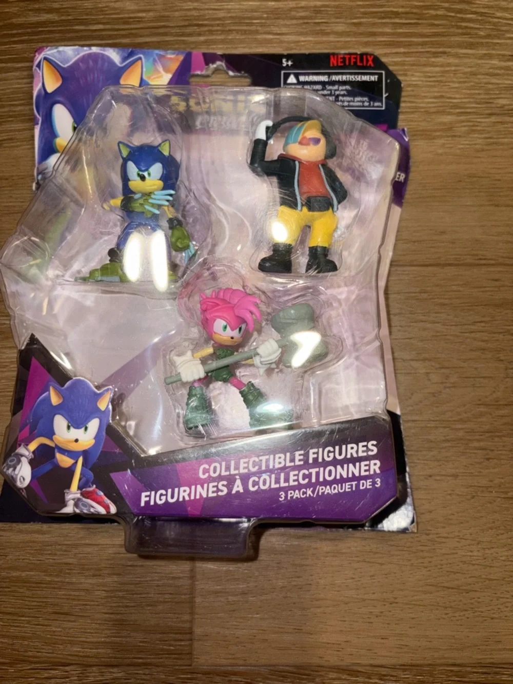 Netflix Sonic Prime 3 Pack Collectible Figures Amy Tails & Rouge The Bat 2.5”